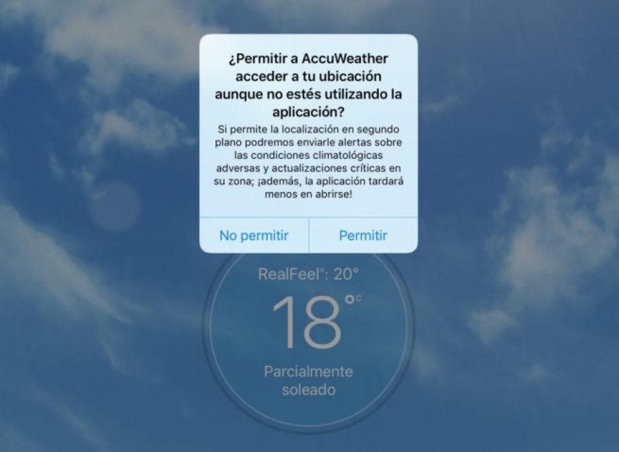 AccuWeather recopila datos de los usuarios, incluso si estos lo rechazan