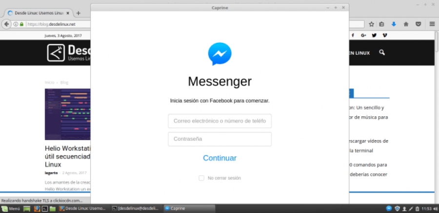 Caprine: Un elegante cliente de Facebook Messenger para Linux